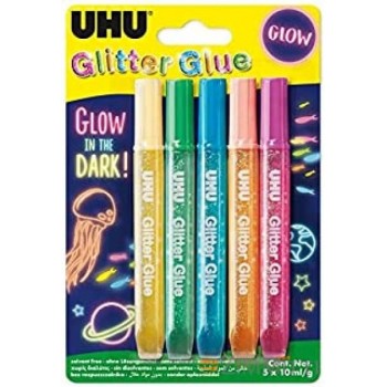 COLLA GLITTER GLUE GLOW UHU...