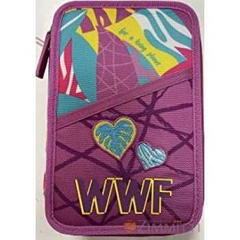 ASTUCCIO 3 ZIP WWF PINK...