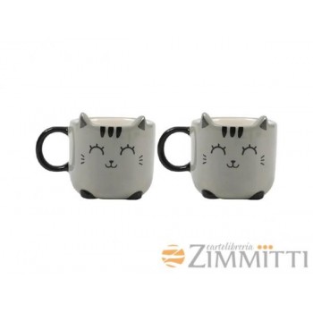 TAZZINE DA CAFFE' GREY CAT...