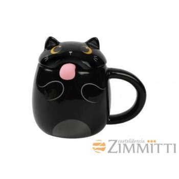 TAZZA CON LINGUA BLACK CAT...