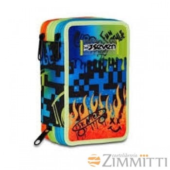 ASTUCCIO A 3 ZIP SCRIBBLED...